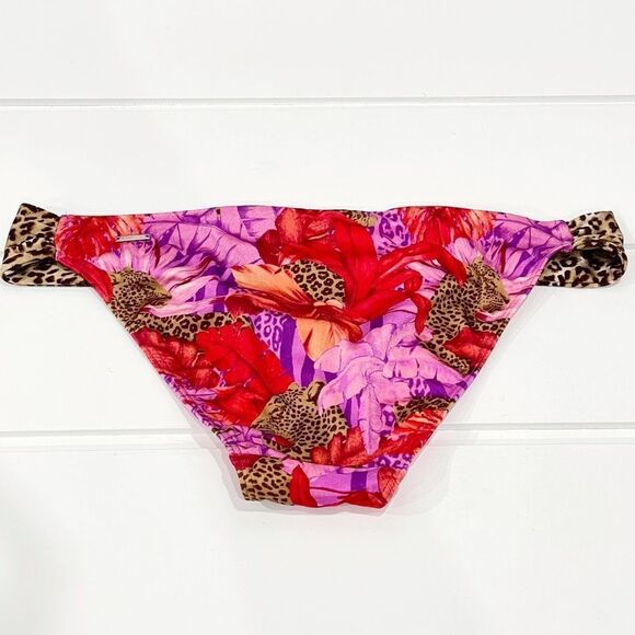 Victoria’s Secret Swim RARE Tropical Bombshell Bikini Set Red/Pink Leopard  32B/ - Picture 6 of 13